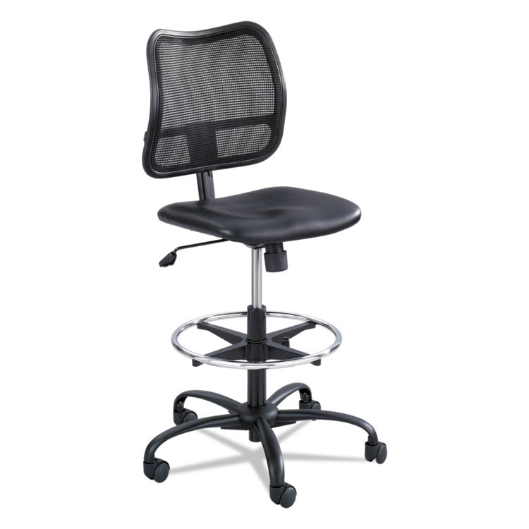 Vue Series Mesh Extended-Height Chair, Supports Up To 250 Lb, 23" To 33" Seat Height, Black Vinyl Seat, Black Base