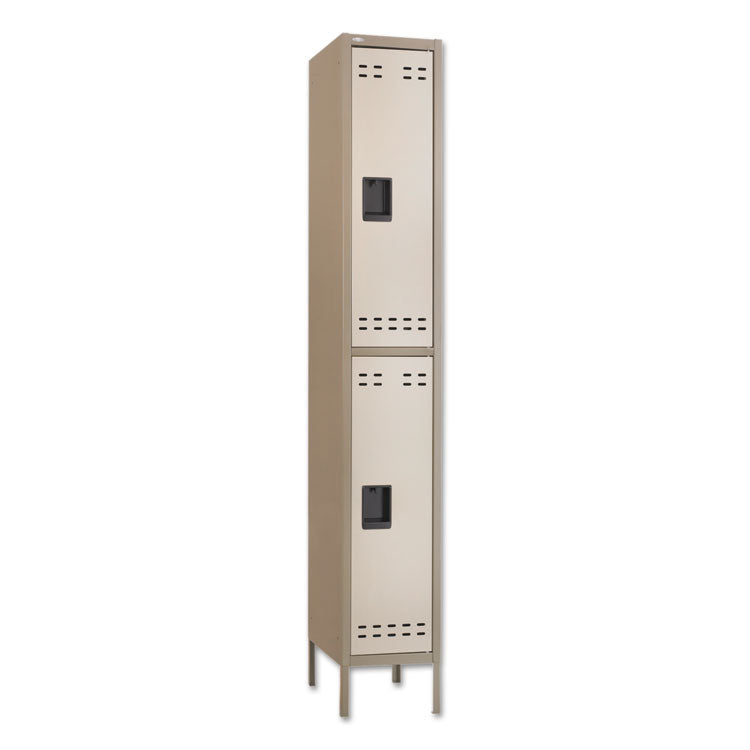Double-Tier Locker, 12w X 18d X 78h, Two-Tone Tan