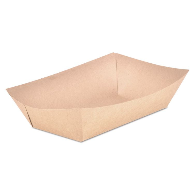 Eco Food Trays, 5 lb Capacity, Brown, Paper, 500/Carton