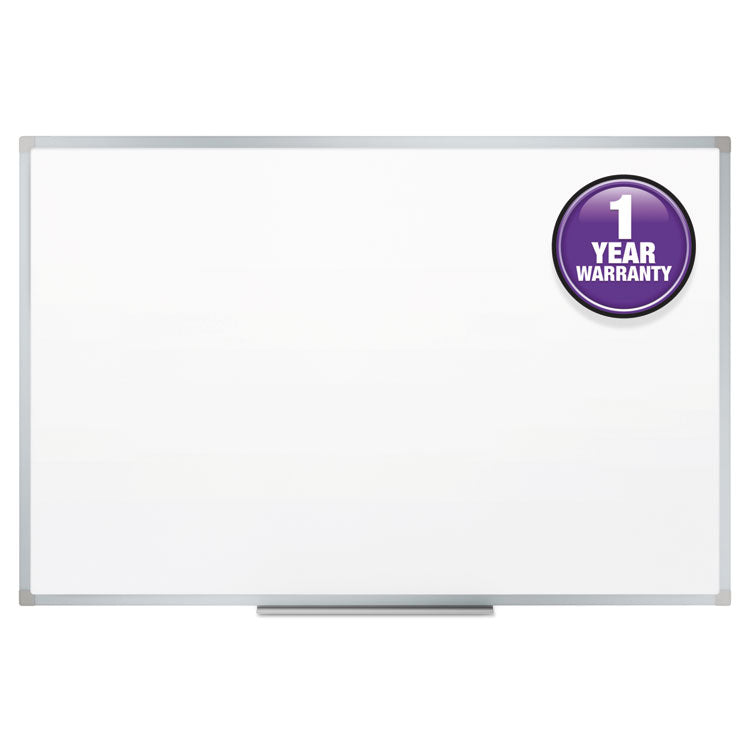 Dry Erase Board with Aluminum Frame, 72" x 48", White Surface, Satin Aluminum Frame
