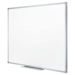 Dry Erase Board with Aluminum Frame, 72" x 48", White Surface, Satin Aluminum Frame