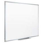Dry Erase Board with Aluminum Frame, 72" x 48", White Surface, Satin Aluminum Frame