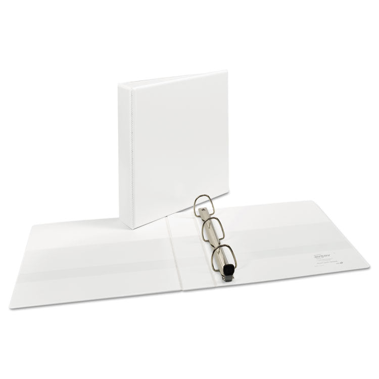 Heavy-Duty View Binder With Durahinge And One Touch Ezd Rings, 3 Rings, 1.5" Capacity, 11 X 8.5, White
