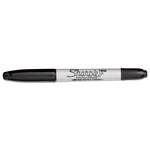 Twin-Tip Permanent Marker, Extra-Fine/fine Bullet Tips, Black, Dozen