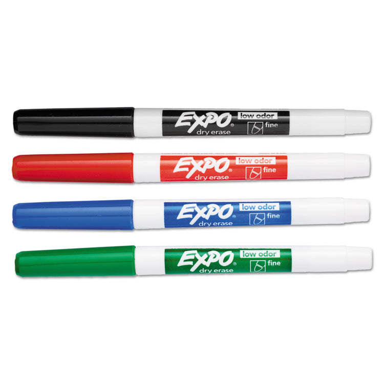 Low-Odor Dry Erase Marker Office Value Pack, Fine Bullet Tip, Assorted Colors, 36/pack