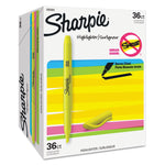 Pocket Style Highlighter Value Pack, Yellow Ink, Chisel Tip, Yellow Barrel, 36/pack