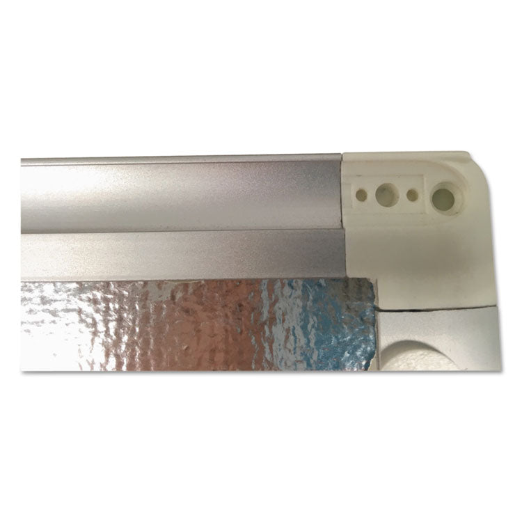 Gridded Magnetic Steel Dry Erase Project Planning Board, 1" x 2" Cells, 36" x 24", White Surface, Satin Aluminum Frame