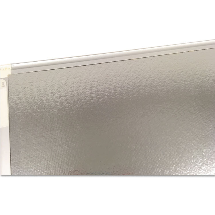 Gridded Magnetic Steel Dry Erase Project Planning Board, 1" x 2" Cells, 36" x 24", White Surface, Satin Aluminum Frame