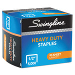 S.f. 39 Heavy-Duty Staples, 0.5" Leg, 0.5" Crown, Steel, 5,000/box