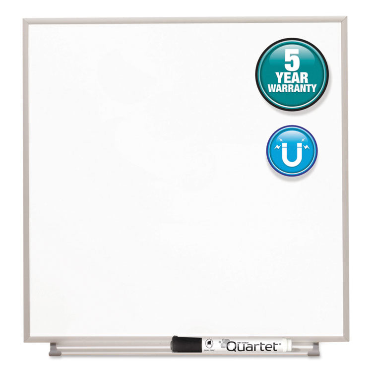 Matrix Magnetic Boards, 16" x 16", White Surface, Satin Aluminum Frame