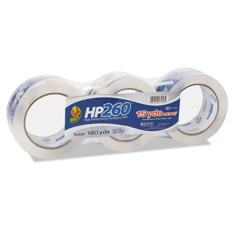 HP260 Packaging Tape, 3" Core, 1.88" X 60 Yds, Clear, 3/pack