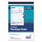 Purchase Order Book, 12 Lines, Two-Part Carbonless, 5.56 x 8.44, 50 Forms Total