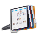 SHERPA Desk Reference System, 10 Panels, 10 x 5.63 x 13.88, Assorted Borders