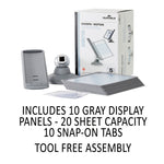 Sherpa Motion Desk Reference System, 10 Panels, Gray Borders