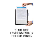 Instaview Expandable Desktop Reference System, 10 Panels, Black Borders