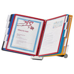 SHERPA Desk Reference System, 10 Panels, 10 x 5.63 x 13.88, Assorted Borders