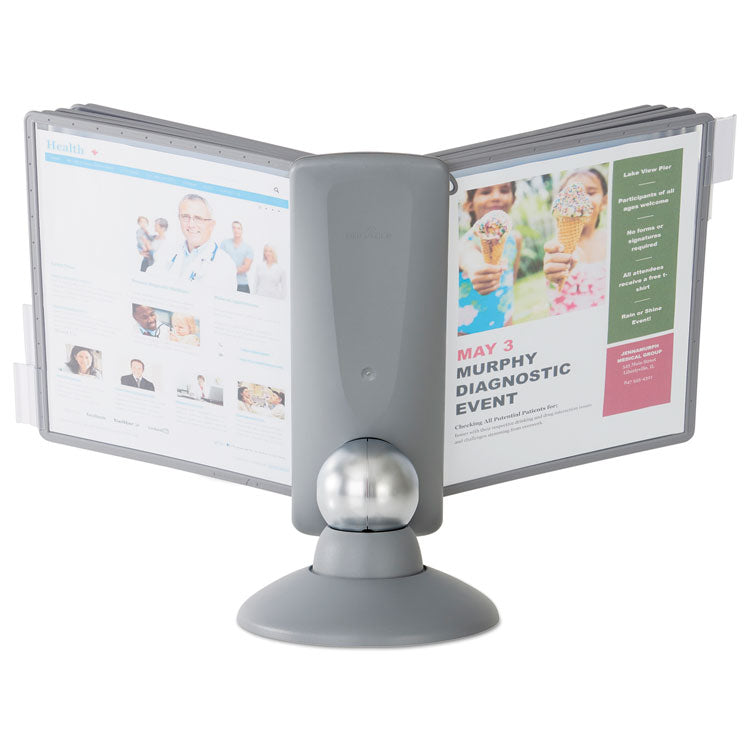 Sherpa Motion Desk Reference System, 10 Panels, Gray Borders