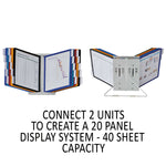 Instaview Expandable Desktop Reference System, 10 Panels, Assorted Borders