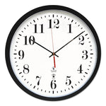 Black Atomic Contemporary Clock, 16.5" Overall Diameter, Black Case, 1 Aa (sold Separately)
