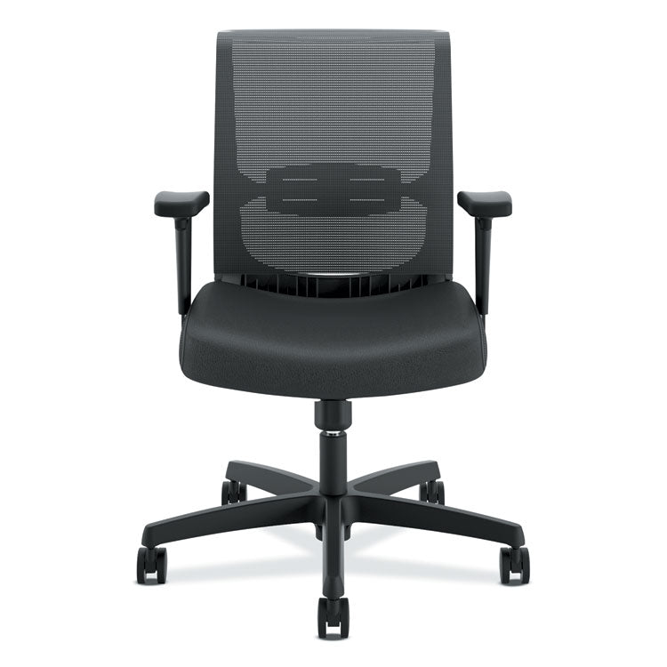 Convergence Mid-Back Task Chair, Swivel-Tilt, Supports Up To 275 Lb, 15.75" To 20.13" Seat Height, Black