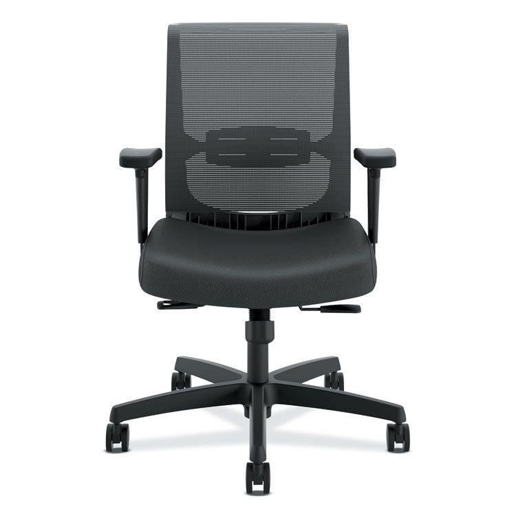 Convergence Mid-Back Task Chair, Synchro-Tilt And Seat Glide, Supports Up To 275 Lb, Black