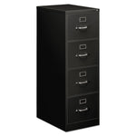 Economy Vertical File, 4 Legal-Size File Drawers, Black, 18" x 25" x 52"