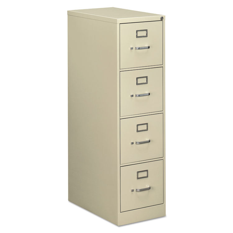 Economy Vertical File, 4 Letter-Size File Drawers, Putty, 15" X 25" X 52"