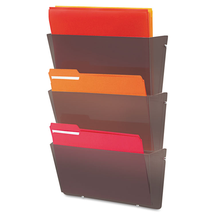 Unbreakable DocuPocket Wall File, Legal Size, 17.5" x 3" x 6.5", Smoke