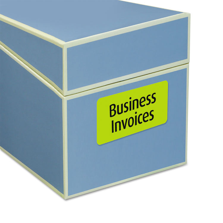 High-Vis Removable Laser/inkjet Id Labels, 2 X 4, Asst. Neon, 120/pack