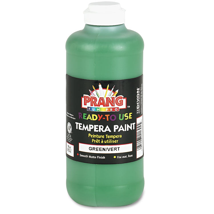 Ready-To-Use Tempera Paint, Green, 16 Oz Dispenser-Cap Bottle