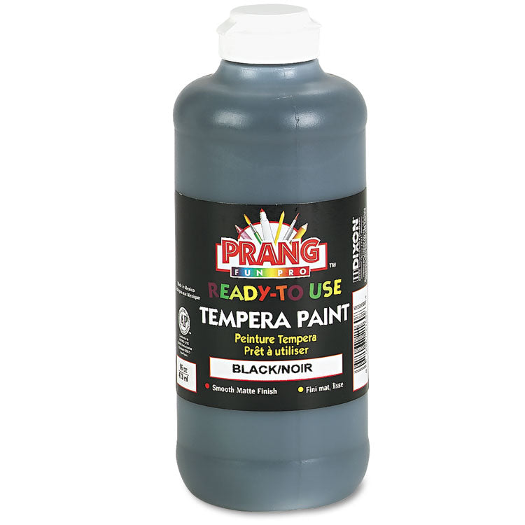 Ready-To-Use Tempera Paint, Black, 16 Oz Dispenser-Cap Bottle