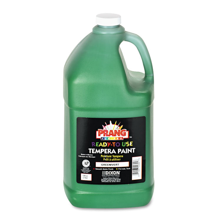 Ready-To-Use Tempera Paint, Green, 1 Gal Bottle