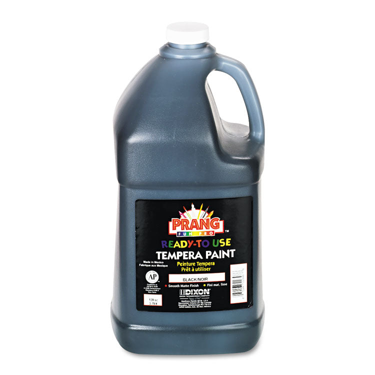 Ready-To-Use Tempera Paint, Black, 1 Gal Bottle