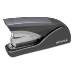 Deluxe Power Assist Flat-Clinch Full Strip Stapler, 25-Sheet Capacity, Black/gray