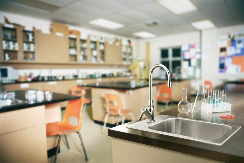 M-Dura Single Lever Handle Deck Mount Lab Faucet in Polished Chrome