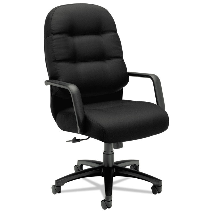 Pillow-Soft 2090 Series Executive High-Back Swivel/tilt Chair, Supports Up To 300 Lb, 17" To 21" Seat Height, Black