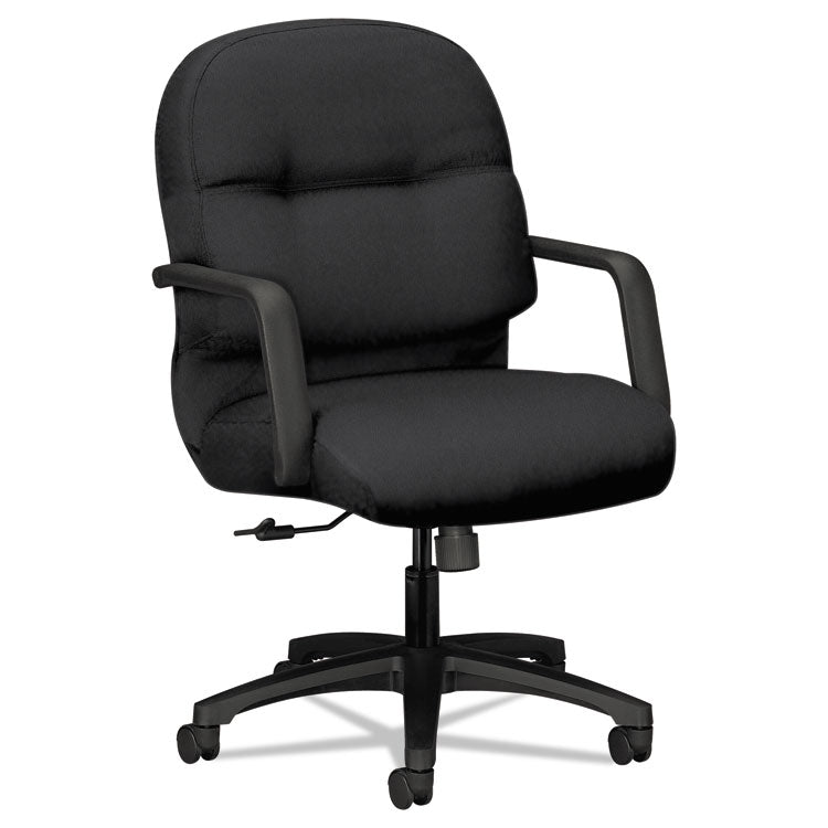 Pillow-Soft 2090 Series Managerial Mid-Back Swivel/tilt Chair, Supports Up To 300 Lb, 17" To 21" Seat Height, Black