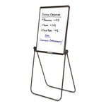 Ultima Presentation Easel, 27" x 34", White Surface, Black Metal Frame