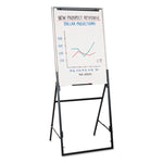 Futura Dry Erase Presentation Easel, 26" x 35", White Surface, Black Steel Frame