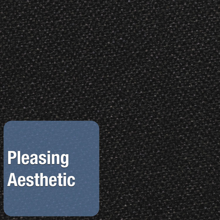 Oval Office Fabric Board, 48" x 36", Black Surface