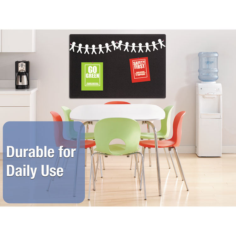 Oval Office Fabric Board, 48" x 36", Black Surface