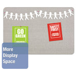 Oval Office Fabric Board, 36" x 24", Gray Surface