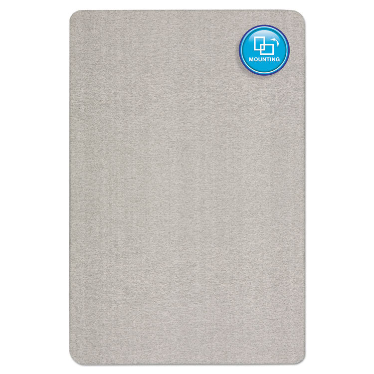 Oval Office Fabric Board, 48" x 36", Gray Surface