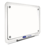 iQ Total Erase Translucent-Edge Board, 11" x 7", White Surface, Clear Plastic Frame