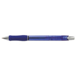 R.S.V.P. Super RT Ballpoint Pen, Retractable, Medium 0.7 mm, Blue Ink, Translucent Blue/Blue Barrel, Dozen
