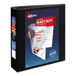 Heavy-Duty Non Stick View Binder With Durahinge And Slant Rings, 3 Rings, 2" Capacity, 11 X 8.5, Black, (5500)