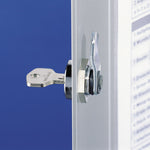 Locking Key Cabinet, 72-Key, Brushed Aluminum, Silver, 11.75 x 4.63 x 15.75