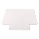 All Day Use Non-Studded Chair Mat For Hard Floors, 45 X 53, Wide Lipped, Clear