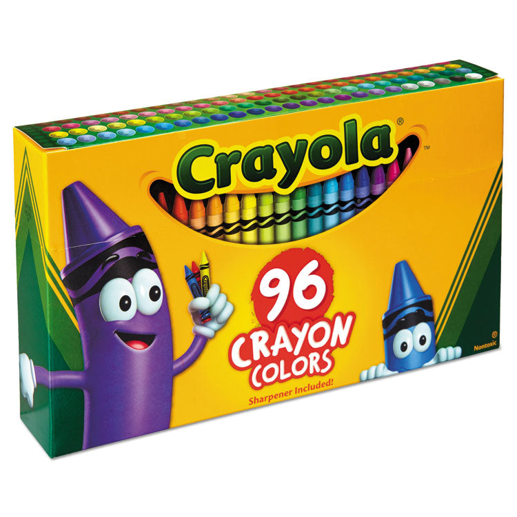Classic Color Crayons In Flip-Top Pack With Sharpener, 96 Colors/pack