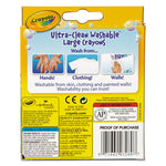 Ultra-Clean Washable Crayons, Large, 8 Colors/box